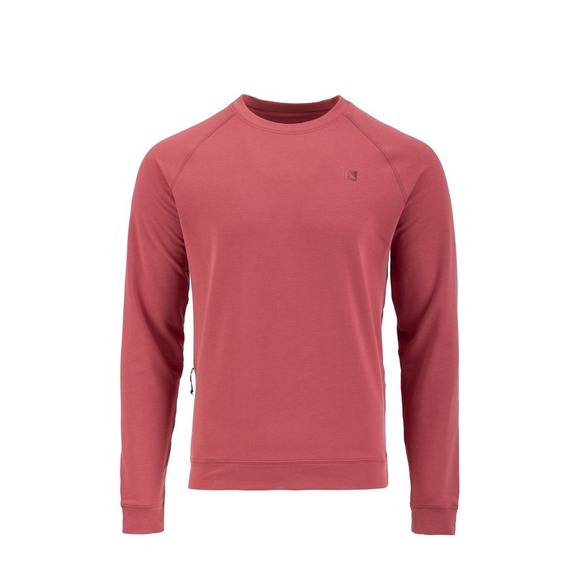 NEW Flylow Donner Crew Men's Shirt Men's Size Large Red Garnet Sweatshirt $125 - Picture 1 of 7